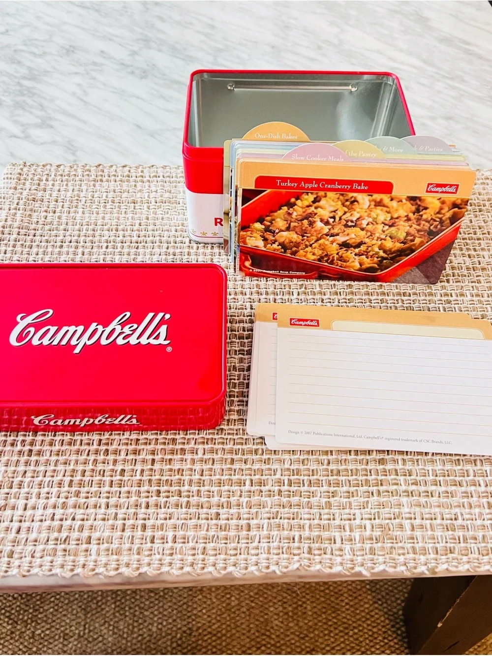 Campbell's Red & White Recipe Card Tin